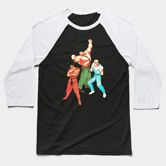 Street Level Trio Baseball T-Shirt by winsarcade